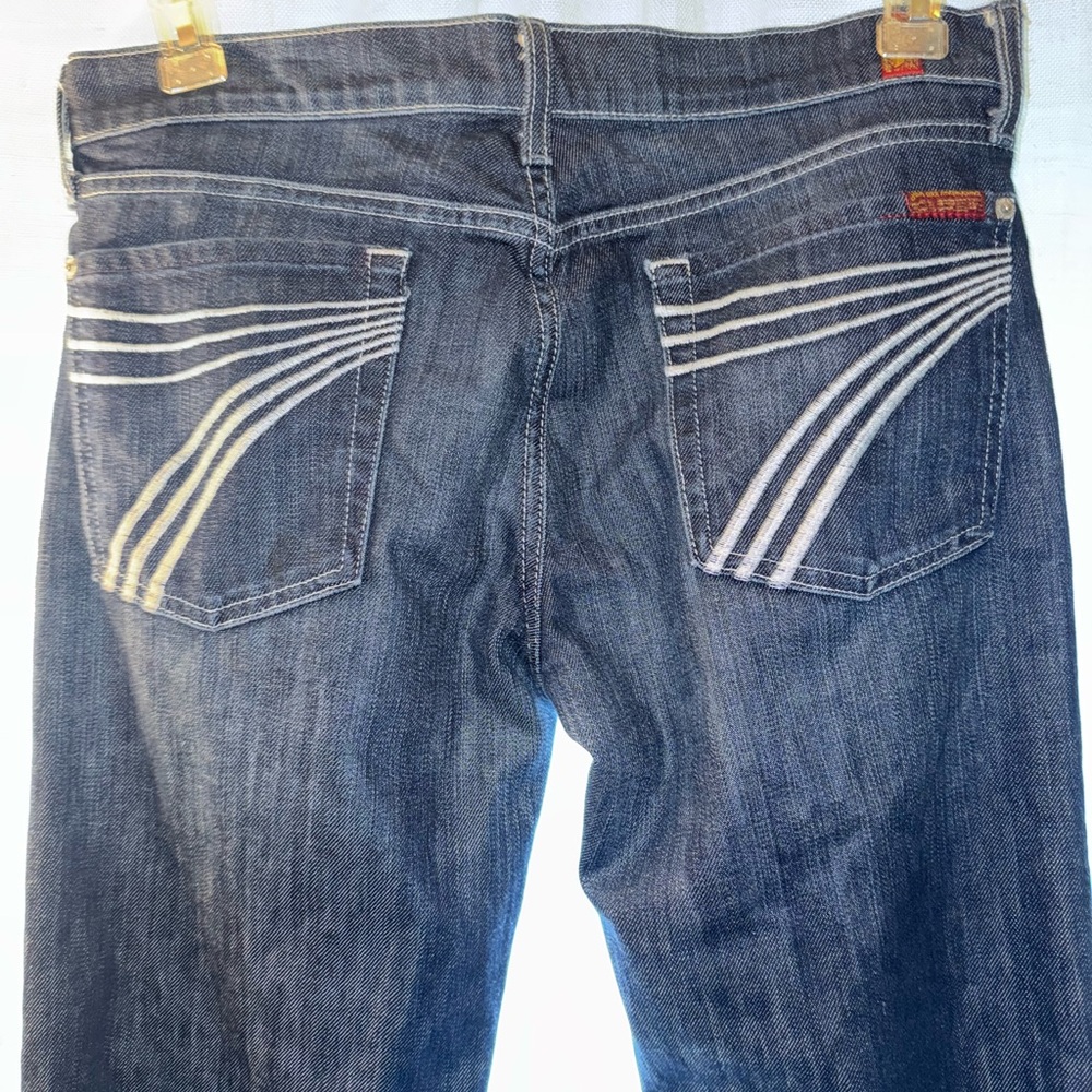 7 For All Mankind Dark Blue Denim Jeans 32x33 Dojo